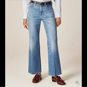 J. Crew NWT Charley Kickout Cropped Wide Leg Jean Storm Wash